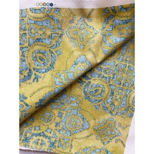 Braemore Fabrics Soil And Stain Repellent Finish Chartreuse Turquoise Fabric